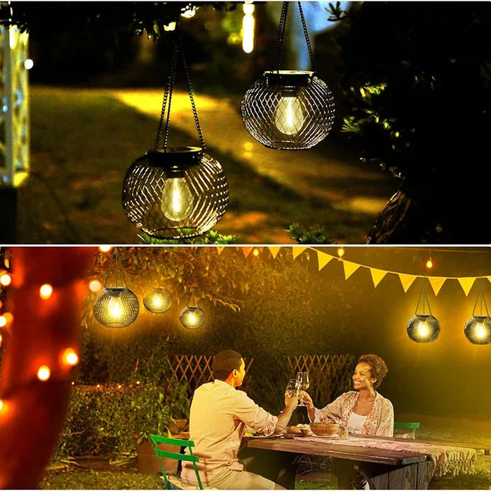Solar Lantern Led Light 3000K Garden Lamps Auto On/off Sensor Lights Outdoor Waterproof Patio Yard Decoraiton Decoration Hanging