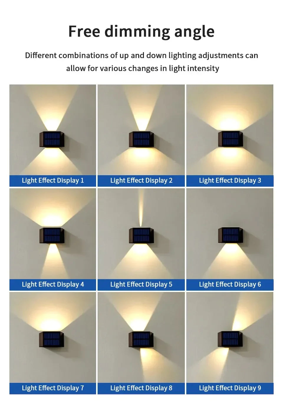 Solar Fence Light Outdoor Wall light Waterproof Dusk to Dawn Deck Light Outdoor Lighting for Backyard Railing Wall Step Patio