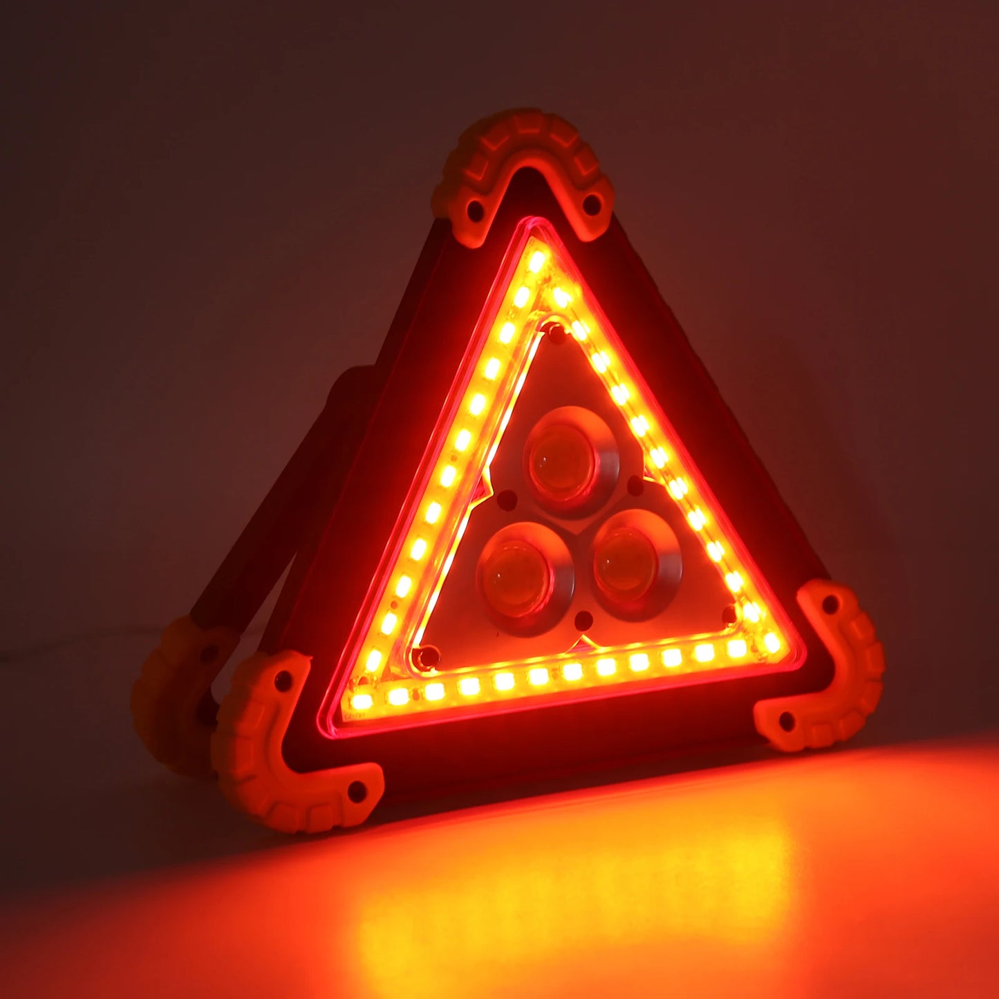 Solar Emergency Triangular Warning Light Safety Emergency Breakdown Alarm Lamp Portable Solar Light For Camping Working