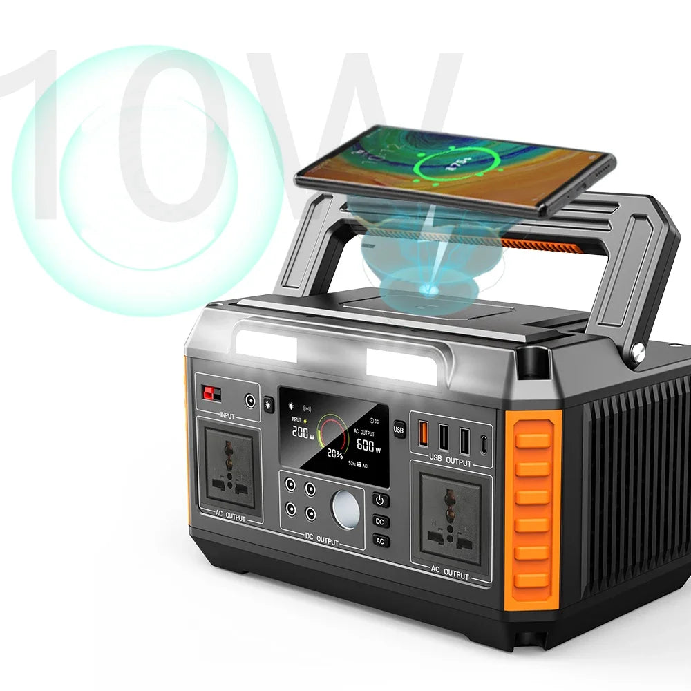 Camping Portable Power Station 1000W 500W 300W 3000W Off Grid Portable Solar Generator Home Emergency Backup Power house