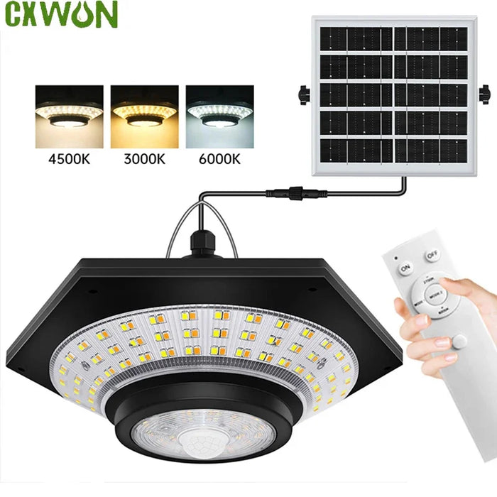 Solar Sensor Lights Dimmable for Barn Gazebo Yard with Waterproof Pendant Lights Indoor Outdoor Use Solar Garden Light