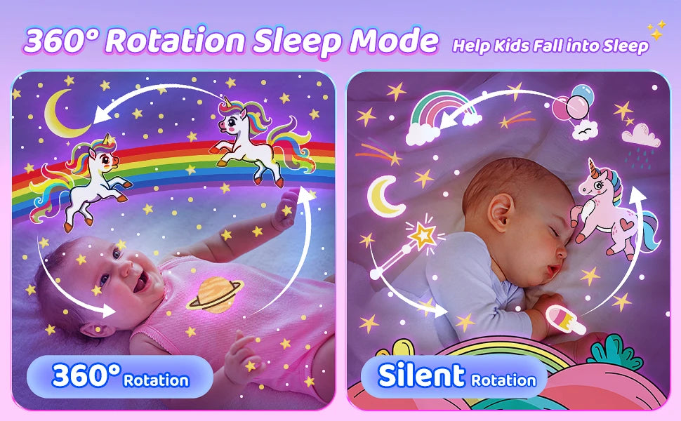 Galaxy Solar System Projector Nightlights 360°Rotating 12 Films Kids Star Night Light Projector for Bedroom Home Decoration lamp