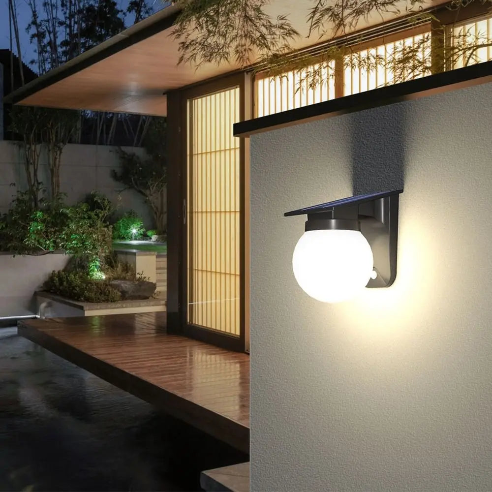 Auto on/Off Solar Wall Light Wall Mounted IP65 Waterproof Solar Induction Lamp Durable Sturdy Outdoor Solar Wall Lamp