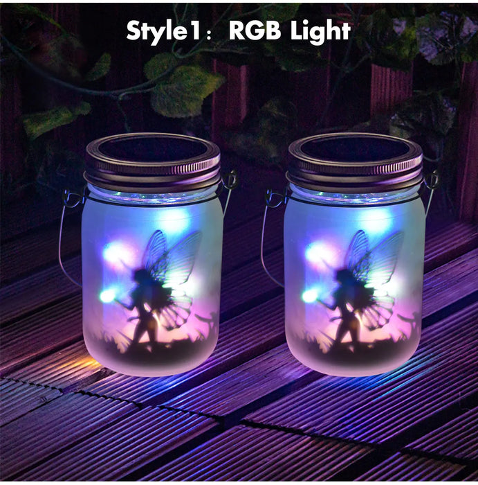 Christmas Solar Lantern Mason Jar Lights Solar Fairy Hanging Lanterns For Outdoor Yard Lawn Garden Decor Jar Light for Xmas Gift