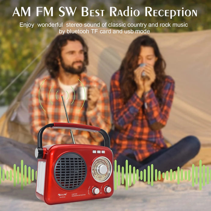 Solar radio FM AM SW 3-way player with mobile phone charging and flashlight MP3 USB TF card multi-function wireless Bluetooth