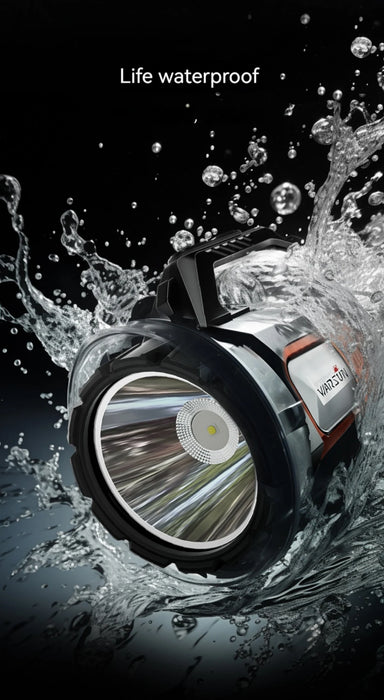 Warsun USB Rechargeable Solar Energy Camp Flashlights ABS Portable Waterproof Torch Work Light Outdoor Searchlight