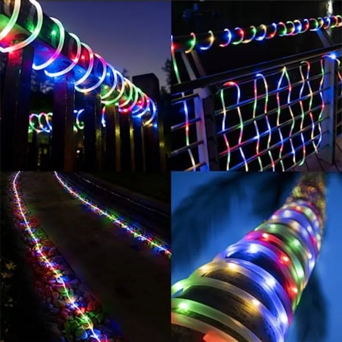 Solar LED String Light Outdoor Solar Strip Rope Tube Fairy Light Garden Christmas Decoration for Wedding Party Decor Led Lamp