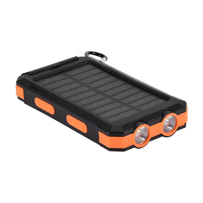 Protable 10000mAh Outdoor Fast Charge Solar Mobile Power Bank Case DIY Kit with Compass Power Bank Dual USB Portable Power Bank