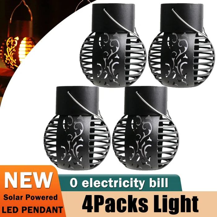 Outdoor Solar Lights Retro Lantern Lantern Lights Hanging Flame Lamp Landscape Lighting Floor Lights Spotlight Home Garden Decor