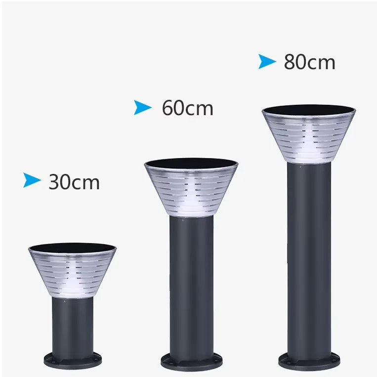 Outdoor Solar Bollard Light Villa Landscape Pillar Post Solar Gate Light Garden Solar Lamp