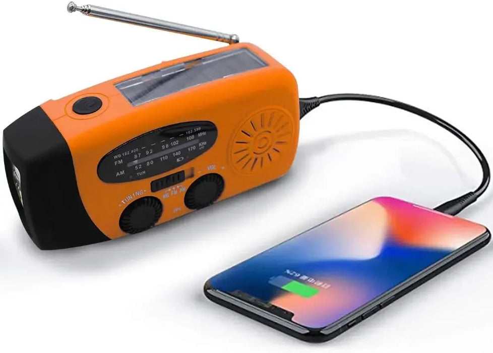 Hand Solar Radio Portable Power Bank AM/FM/NOAA Emergency Weather Radio for Hurricane Earthquake Disaster Survival Supply