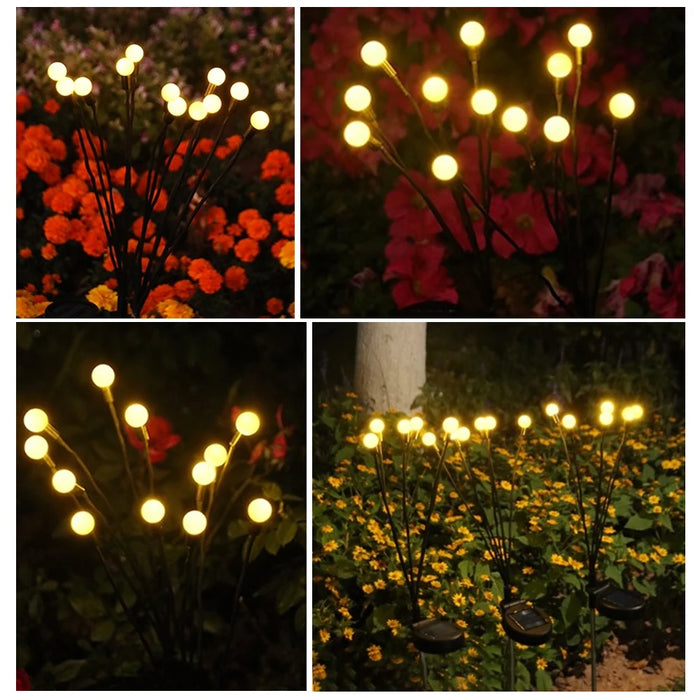 1/2/3/4PCS LED Solar Outdoor Jellyfish Swaying Lights Waterproof Garden RGB Mushroom Lawns Lamp for Patio Yard Garden Decoration