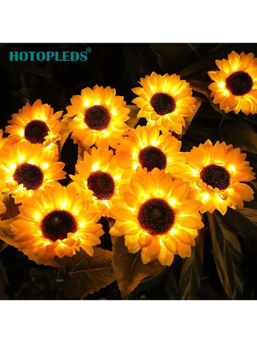 LED Solar Sunflowers Flower Light Home Decorative Flower Lights  Waterproof Landscape Light Garden Decoration Lawn Lamp