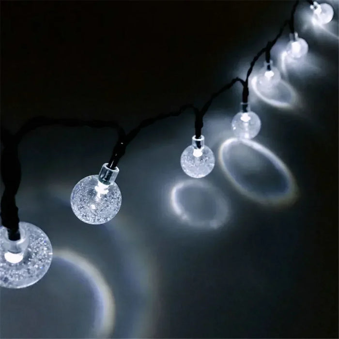 Solar String Lights Garden LED Outdoor Crystal Ball Fairy Light Home Patio Yard Christmas Decoration Lamp Garden Garland Wedding