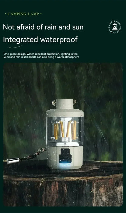 Solar Camp Lantern - IPX7 Waterproof with 360° Magnetic Base & Rechargeable