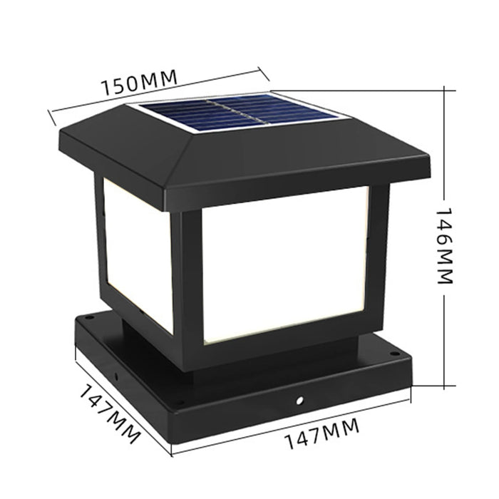 Nordic Solar LED Post Lights Solar Powered Fence Street Light IP65 Waterproof Landscape Pillar Lamp Garden Christmas Decoration