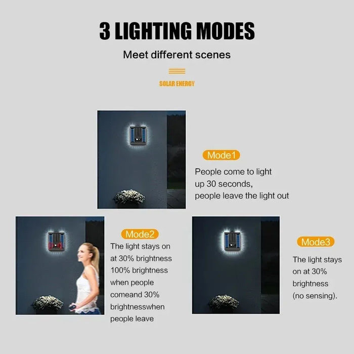 WELCOME DEAL -  Get 1  FREE - Solar Foldable LED Wall Light, Motion Sensor, 3 Modes (Outdoor)