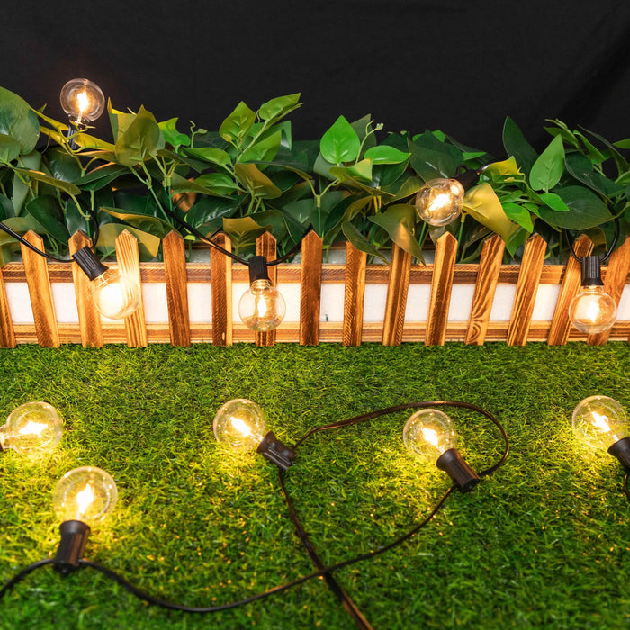 Led G40 Solar Globe Led String Lights Outdoor Waterproof Shatterproof Solar Hanging Lights for Backyard Bistro Decoration Light