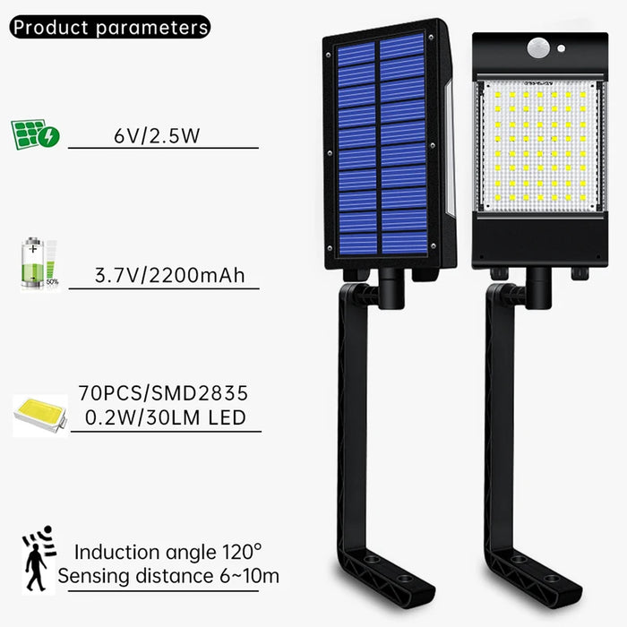 Solar Flood Lights Outdoor 360 Degree Swiveling Solar Security Lamp Solar Motion Sensor Light Ecofriendly and Energy Saving