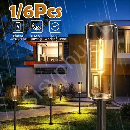 LED Solar Pathway Lights Outdoor  Garden Lamp Waterproof Landscape Lights Lights Walkway Driveway Lawn Patio Garden Decor