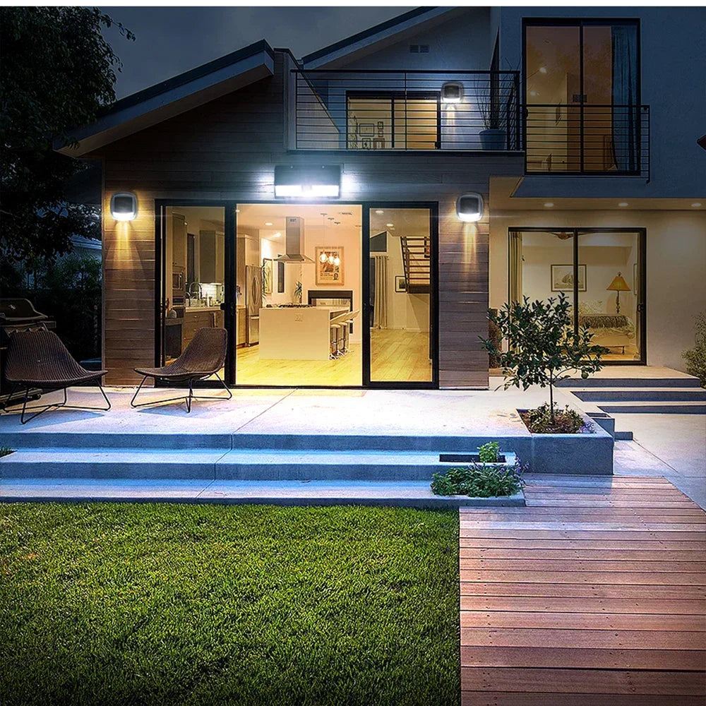 1PC Solar Wall Lights 190LED Outdoor Solar Wall Lamp PIR Motion Sensor Solar Decor Street Lamp IP65 Waterproof Garden Wall Light