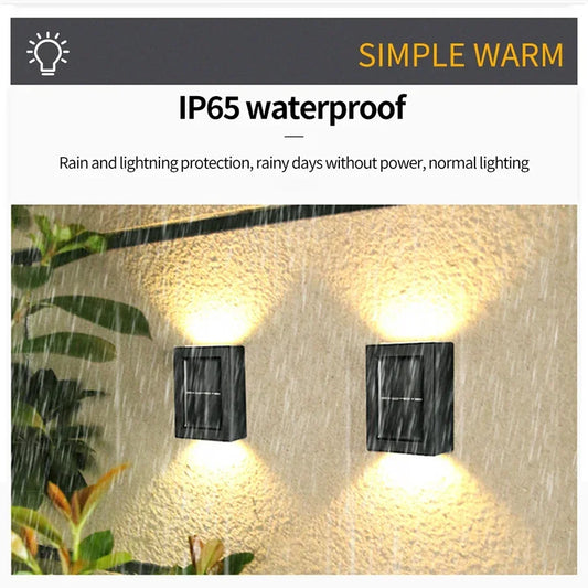 Solar Outdoor Street Light Wall Light Up Down Spotlight Solar Powered Waterproof Solar Light Garden Patio Decoration