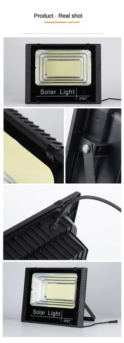 Solar Flood Lights 50W 100W 200W 300W 500W Outdoor Remote Control IP67 Waterproof Solar Power Wall Lamp Street Garden Decoration