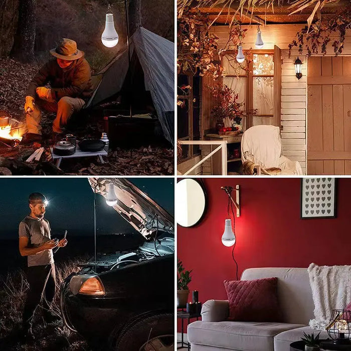 Solar Rechargeable Emergency Lamp USB Rechargeable Home Light Outdoor Campground Stand Light Wireless Remote Control Night Light