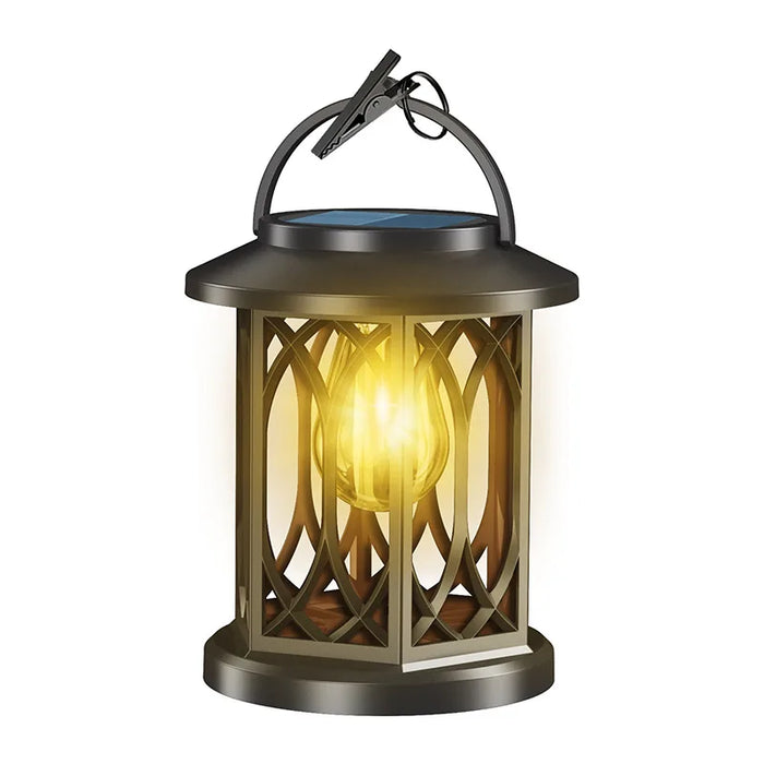 Dancing Flame Solar Lantern Outdoor Solar Flame Lamp Clip Lantern Landscape Pendant Lamp High-power Street Lamp Courtyard Lights