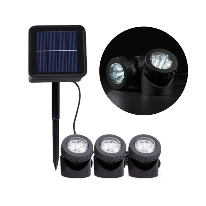 Solar Pond Spotlights, LED Solar Underwater Light Waterproof Submarine Landscape Spotlight Security Lighting for Outdoor Patio