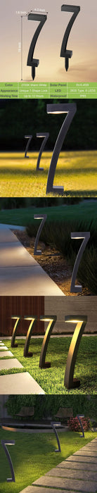 1-12 Pcs LED Solar Powered Spotlight IP65 Waterproof Lawn Lamps Warm Light Projection Path Lamp for Yard Patio Garden Decor