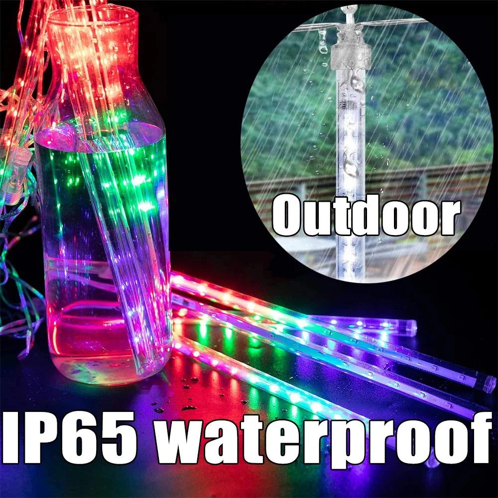 30/50cm Solar LED Meteor Shower Light Holiday String Light Waterproof Fairy Garden Decor Outdoor Led Street Garland Christmas