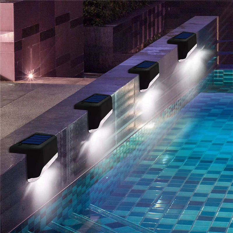 Solar Step Lights Outdoor LED Fence Lights 20 Pack Waterproof Led Solar Lamp for Railing Stairs Yard Patio and Pathway
