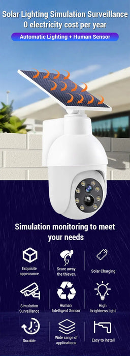 Solar light intelligent body sensor lighting lamp simulation surveillance camera solar garden light rainproof waterproof