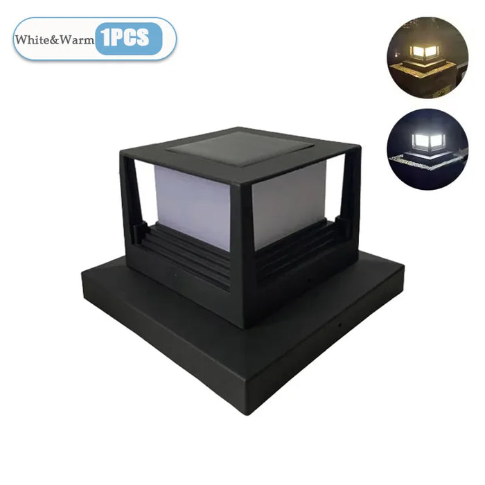 LED Solar Pillar Light Waterproof Solar Lights Outdoor Column Patio Fence Light Garden Sunlight for Courtyard Pathway Decor Lamp