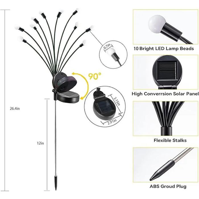 Solar Lights Outdoor Waterproo Solar Garden Lights  Patio Lights Garden Decor Patio Decor Firefly Lights Solar Outdoor