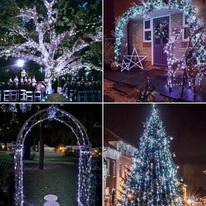 Solar String Lights Outdoor Garden Fairy Lights 50/100/200/300 LED Light Sensor Control for Trees Party Wedding Christmas Decor