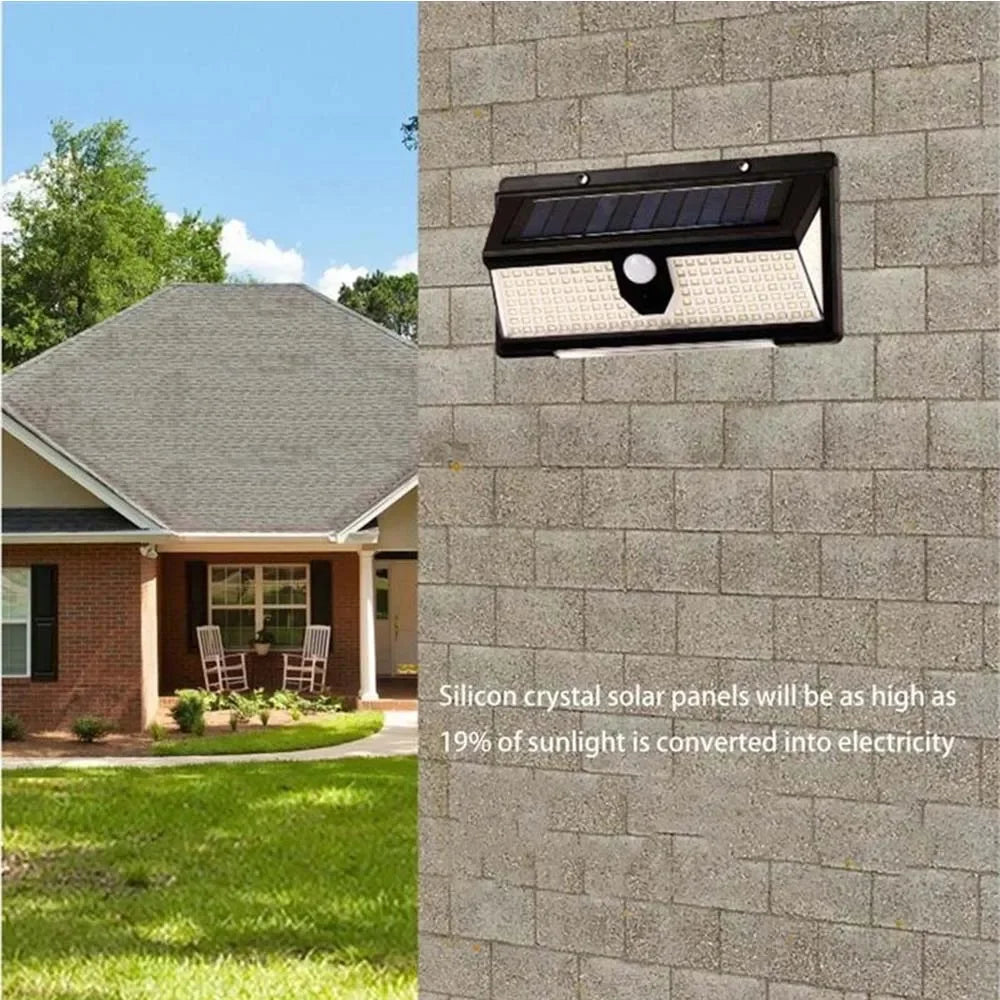 1PC Solar Wall Lights 190LED Outdoor Solar Wall Lamp PIR Motion Sensor Solar Decor Street Lamp IP65 Waterproof Garden Wall Light