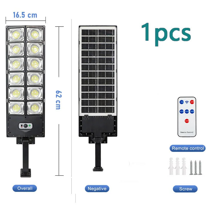 Powerful Solar Lights Outdoor Super Bright Solar Street Light 720 LED Solar Wall Lamp Solar Spotlight for Garage Garden Yard