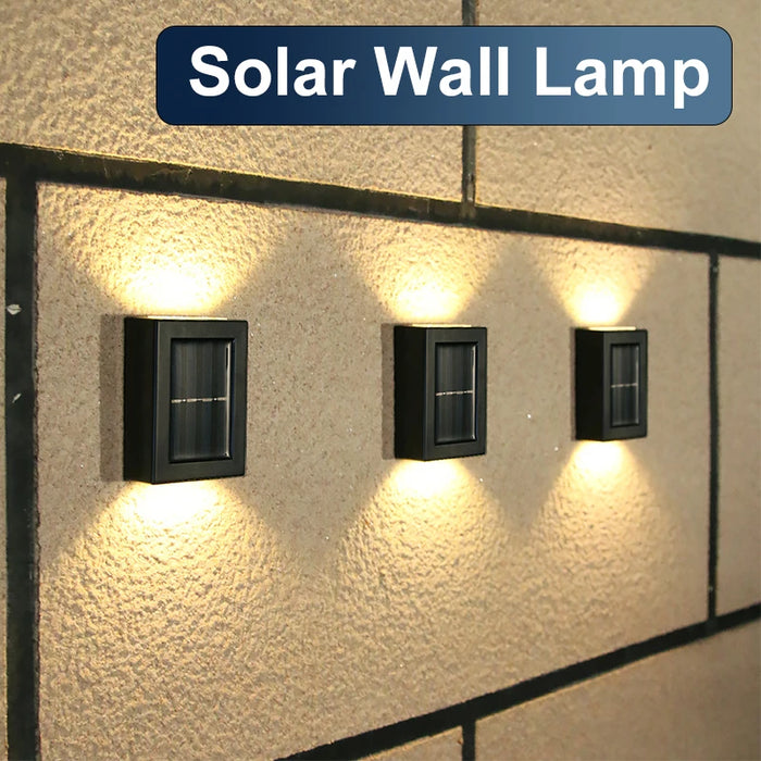 Solar Light Outdoor Up and Down Wall Washer Light Waterproof Solar Lamp For Garden Yard Porch Street Landscape Balcony Decor