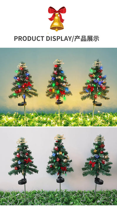 Solar Christmas Tree Garden Decorative Lights Lawn Lights Outdoor Led Snow Christmas Lights Garden
