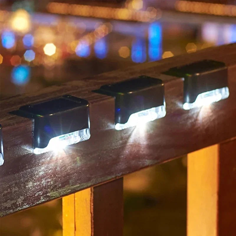 Solar Lamps LED Outdoor Garden Balcony Staircase Fence Railing Lights Courtyard Waterproof Solar Outdoor Decorative Wall Lights