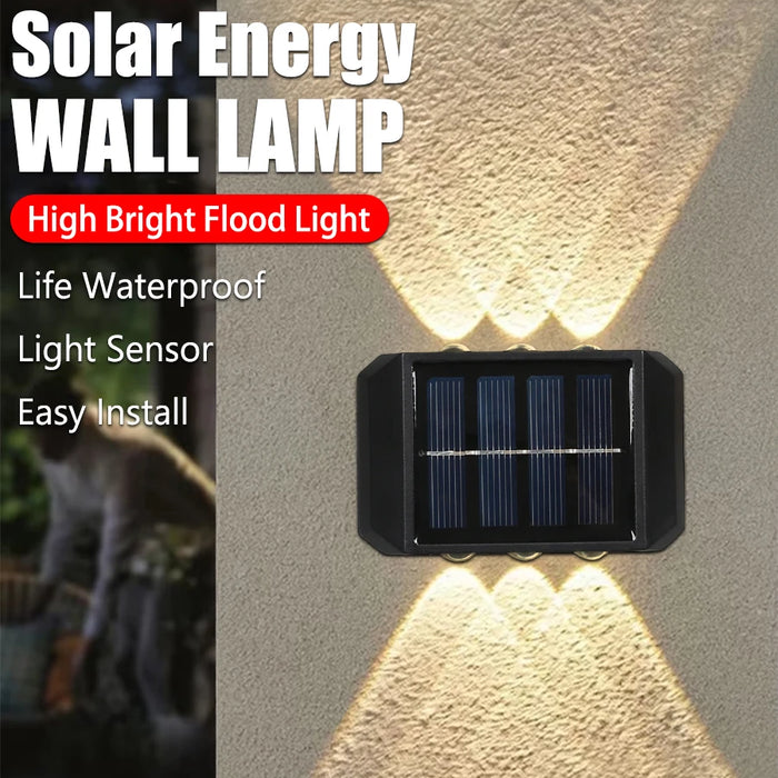 Solar Light Outdoor Up and Down Wall Washer Light Waterproof Solar Lamp for Garden Street Landscape Balcony Yard Porch Decor