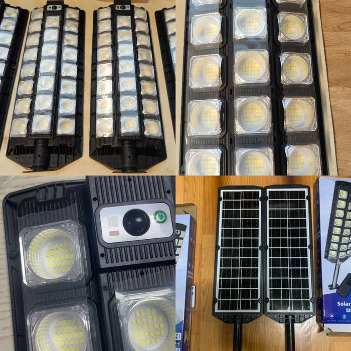 Powerful Solar Lights Outdoor 12000LM 598LED Motion Sensor Street Light 3Modes Waterproof IPX65 Garden Lamp With Remote Control