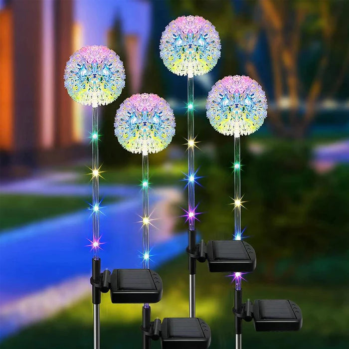 Solar Dandelion Flower Garden Lights Outdoor Waterproof Decoration Solar Fower Light for Garden Lawn Yard Art Wedding Decoration