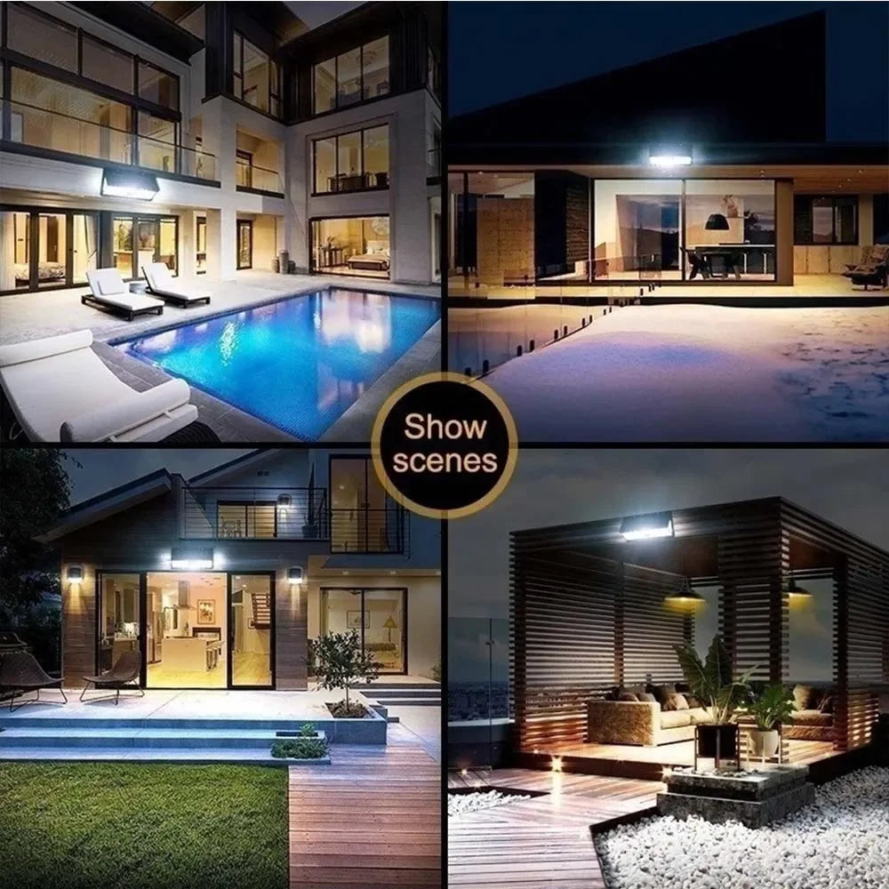 1PC Solar Wall Lights 190LED Outdoor Solar Wall Lamp PIR Motion Sensor Solar Decor Street Lamp IP65 Waterproof Garden Wall Light
