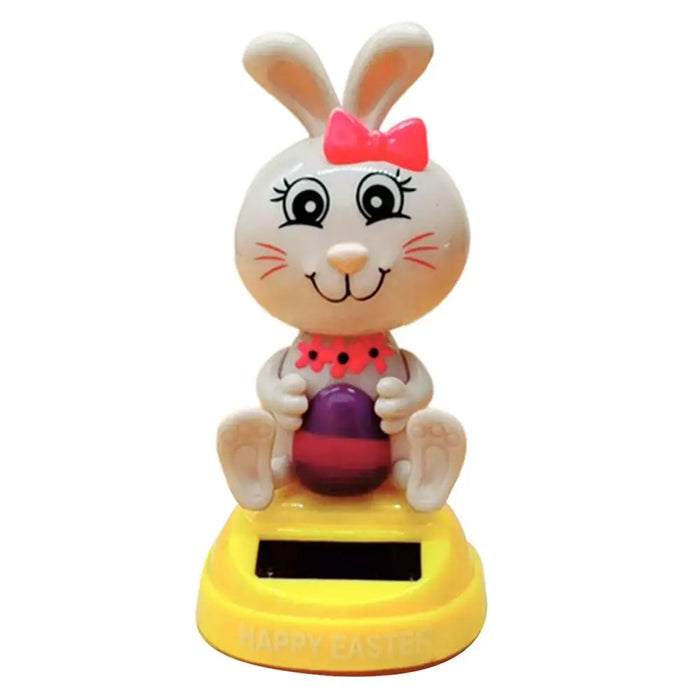 Solar Dancing toy Car Decoration Solar Energy Decoration Shaking Head Doll Cartoon rabbit Shape Decoration  Home Ornaments