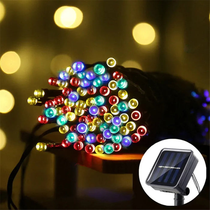 Solar String Light Fairy Outdoor Garden Waterproof Lamp Christmas Garland Xmas Holiday Party Home Halloween Decoration