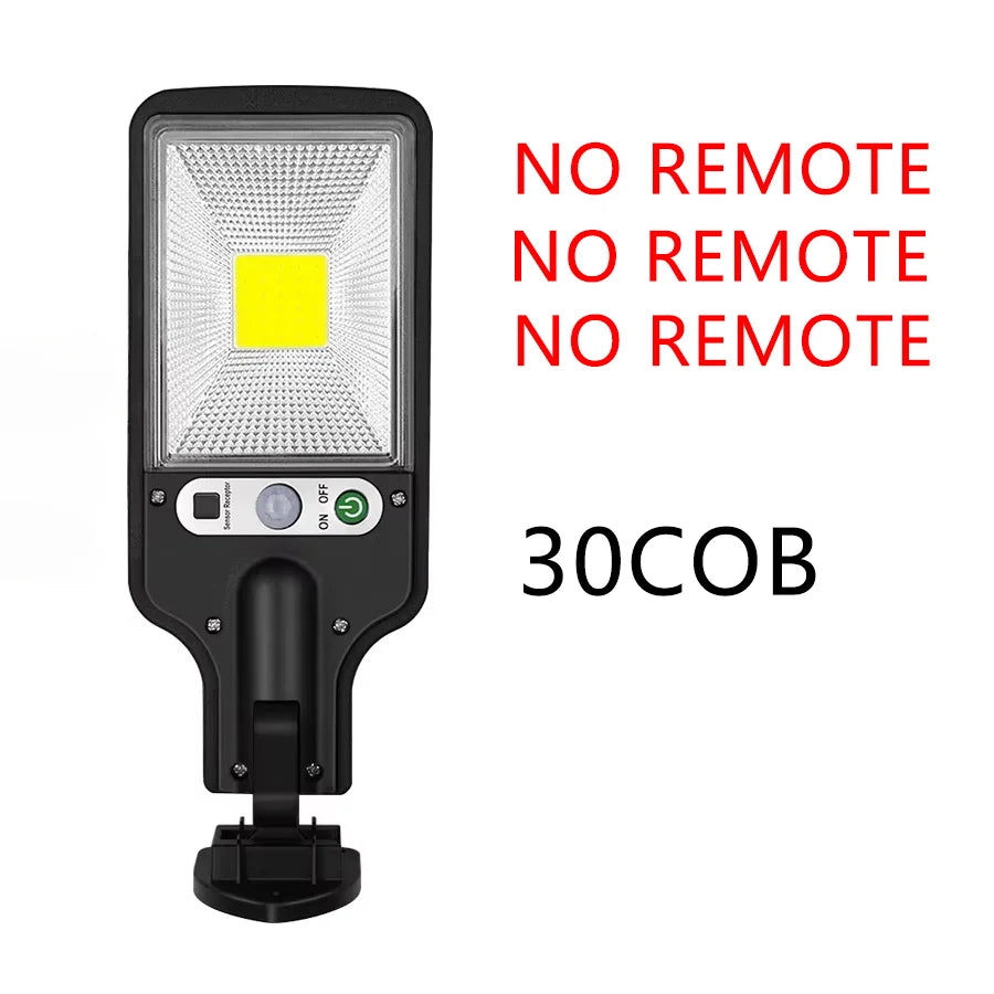 LED Solar Street Light Outdoor Waterproof Motion Sensor Remote Control Lights 3 Mode Courtyard Porch Decorative Wall Lamp