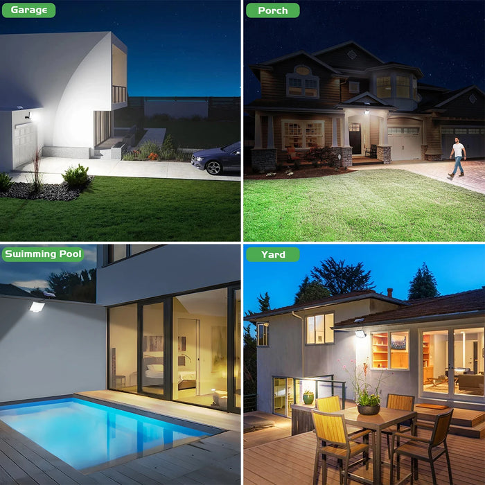 Solar Flood Light Outdoor With 3 Mode Adjustable Auto On/Off Waterproof Solar Light Wall Lamp for Porch Patio Garden Garage Yard